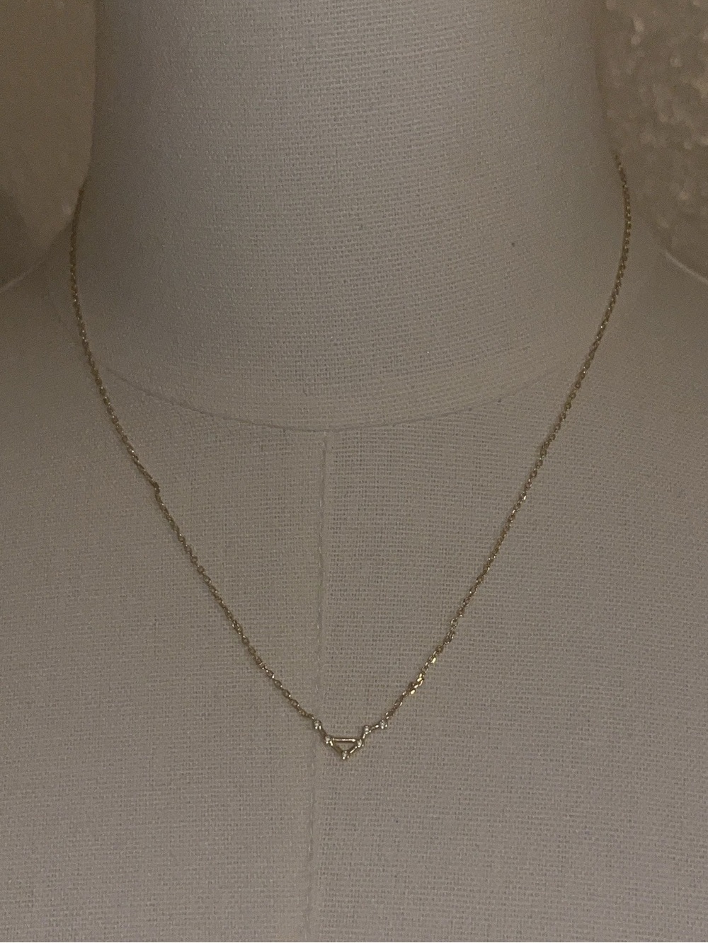 Delicate Gold Libra Sign Pendant Necklace - Picture 2 of 3